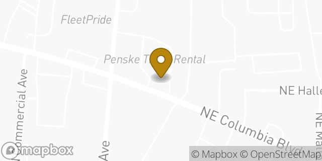 Map showing the location of Penske Truck Rental in Portland, OR 97211