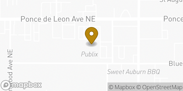 Map showing the location of Publix in Atlanta, GA 30306