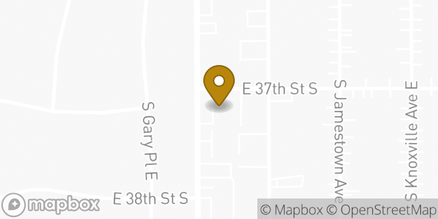 Map showing the location of The UPS Store in Tulsa, OK 74135