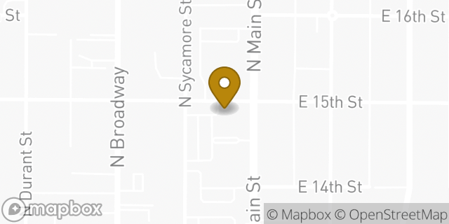 Map showing the location of Bank of America in Santa Ana, CA 92701