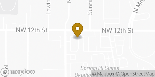 Map showing the location of McDonald's in Moore, OK 73160