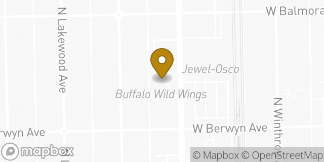 Map showing the location of Panera Bread in Chicago, IL 60640