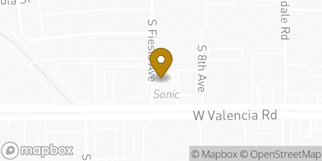 Map showing the location of Sonic Drive In in Tucson, AZ 85706