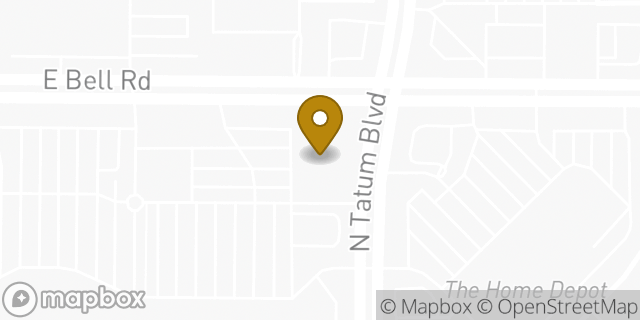Map showing the location of HOTWORX Phoenix - Tatum & Bell in Phoenix, AZ 85032