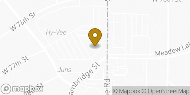 Map showing the location of Bank Of America in Prairie Village, KS 66208