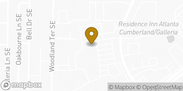Map showing the location of Enterprise Rent-A-Car in Smyrna, GA 30080