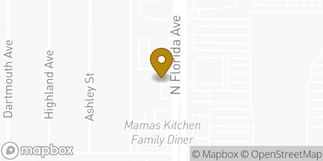 Map showing the location of Papa John's Pizza in Tampa, FL 33612