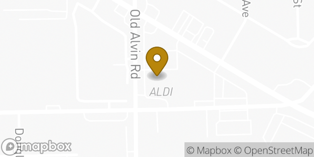 Map showing the location of Aldi in Pearland, TX 77581