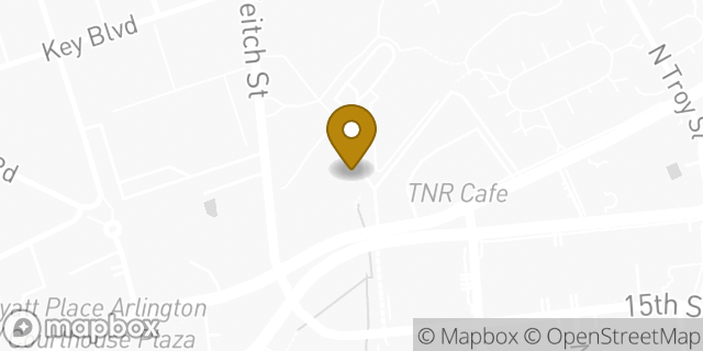 Map showing the location of Bank of America in Arlington, VA 22201