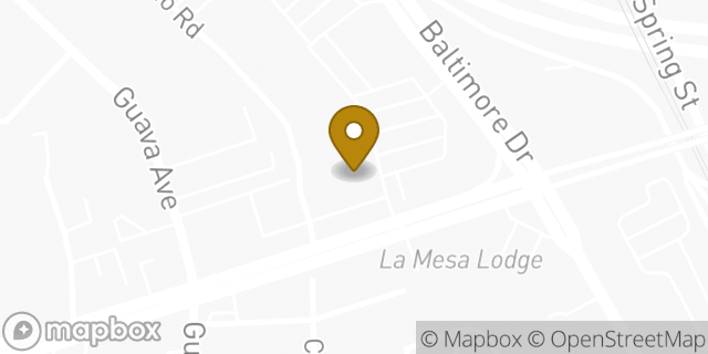 Map showing the location of Subway in La Mesa, CA 91942