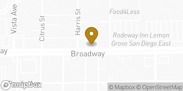 Map showing the location of Enterprise Rent-A-Car in Lemon Grove, CA 91945