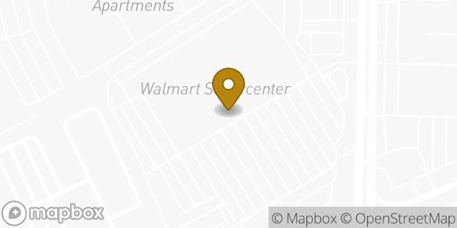 Map showing the location of Walmart in Garland, TX