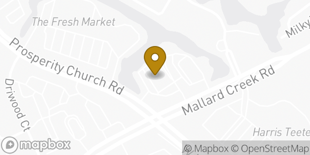 Map showing the location of Minute Clinic in Charlotte, NC 28262