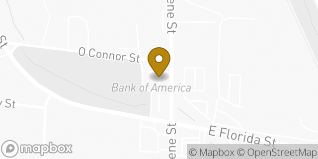 Map showing the location of Bank Of America in Greensboro, NC 27406