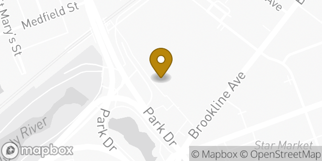 Map showing the location of Bright Horizons at Landmark in Boston, MA 02215