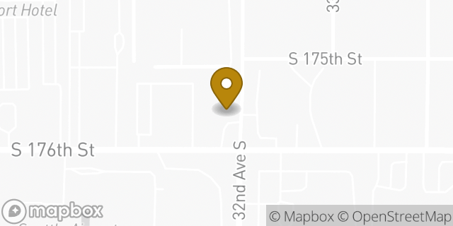 Map showing the location of Amazon Locker - Riglar in Seatac, WA 98188