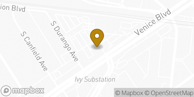 Map showing the location of Starbucks in Los Angeles, CA 90034