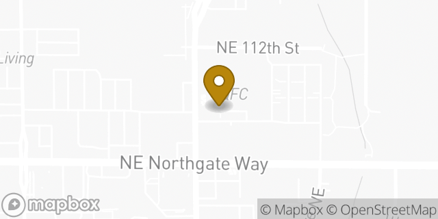 Map showing the location of Starbucks Coffee Company in Seattle, WA 98125