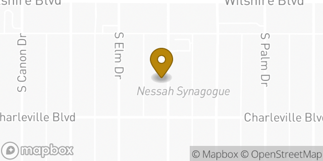 Map showing the location of First Church of Christ Scientist in Beverly Hills, CA 90212