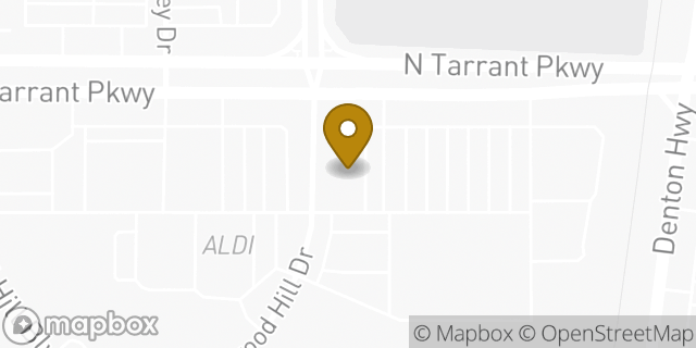 Map showing the location of Subway in Fort Worth, TX 76244