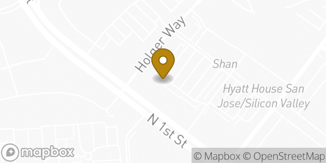 Map showing the location of Panera Bread in San Jose, CA 95134