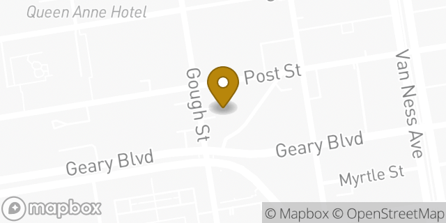 Map showing the location of Cathedral Hill in San Francisco, CA 94109