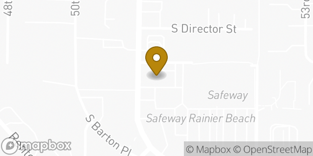 Map showing the location of Starbucks in Seattle, WA 98118