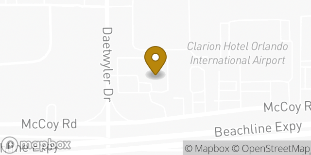 Map showing the location of La Quinta Inn Orlando Airport West in Orlando, FL 32812