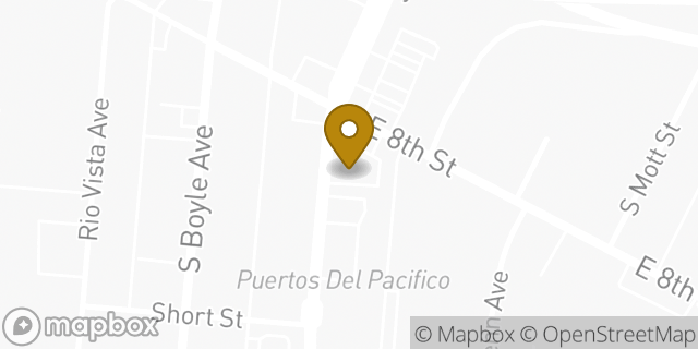Map showing the location of McDonald's in Los Angeles, CA 90023