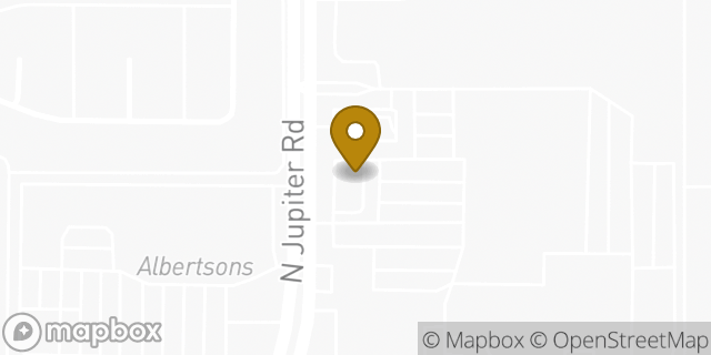 Map showing the location of Starbucks in Garland, TX 75044