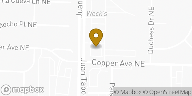 Map showing the location of Starbucks Coffee Company in Albuquerque, NM 87123