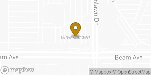 Map showing the location of Olive Garden in Maplewood, MN 55109