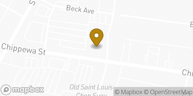 Map showing the location of FedEx ShipSite in St Louis, MO 63116