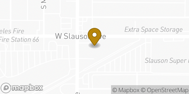 Map showing the location of 7-Eleven in Los Angeles, CA 90047