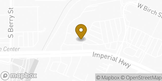 Map showing the location of Subway in Brea, CA 92821