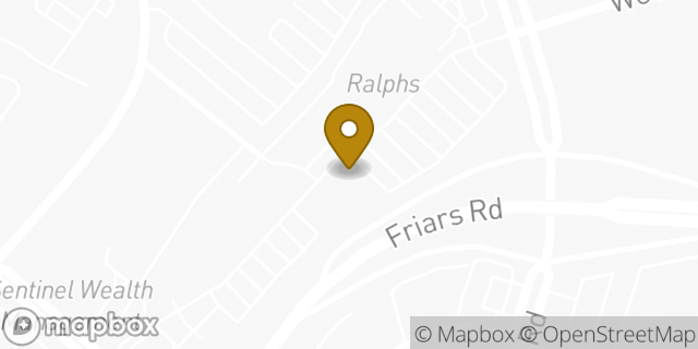 Map showing the location of Subway in San Diego, CA 92108