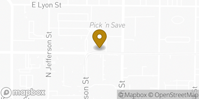 Map showing the location of Panera Bread in Milwaukee, WI 53202