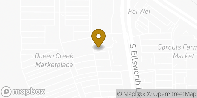 Map showing the location of Subway in Queen Creek, AZ 85142