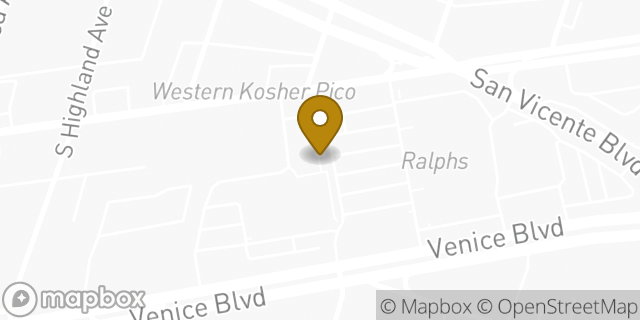 Map showing the location of The UPS Store in Los Angeles, CA 90019
