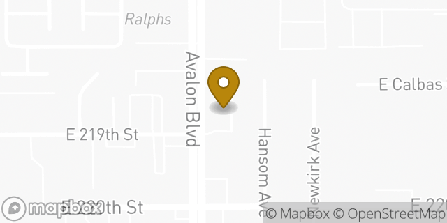 Map showing the location of McDonald's in Carson, CA 90745