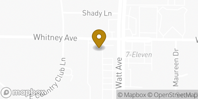 Map showing the location of AutoZone in Sacramento, CA 95821