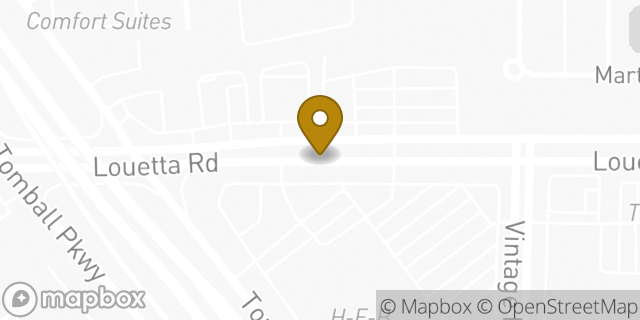 Map showing the location of Vintage Park Market H-E-B in Houston, TX 77070