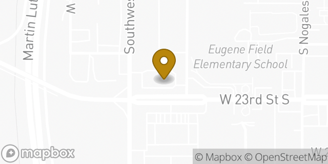 Map showing the location of McDonald's in Tulsa, OK 74107