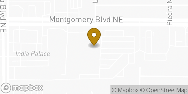 Map showing the location of Starbucks in Albuquerque, NM 87111