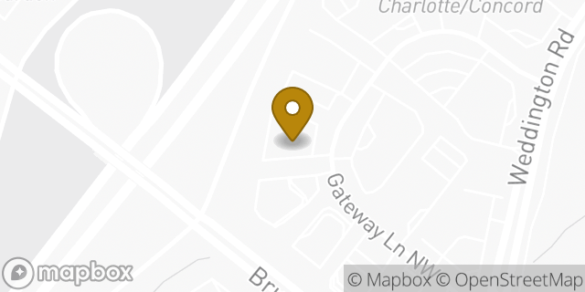 Map showing the location of Texas Roadhouse in Concord, NC 28027