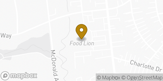 Map showing the location of Food Lion in Charlotte, NC 28203
