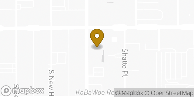 Map showing the location of Buffalo Wild Wings in Los Angeles, CA 90010