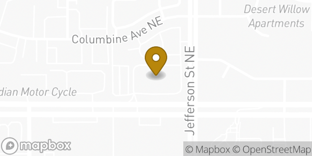 Map showing the location of Planet Fitness in Albuquerque, NM 87113