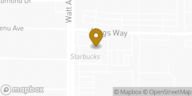 Map showing the location of Subway in Sacramento, CA 95821
