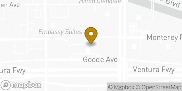 Map showing the location of Equinox Glendale in Glendale, CA 91203